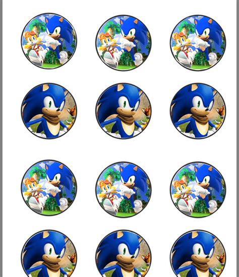 Free Printable Sonic Cupcake Toppers